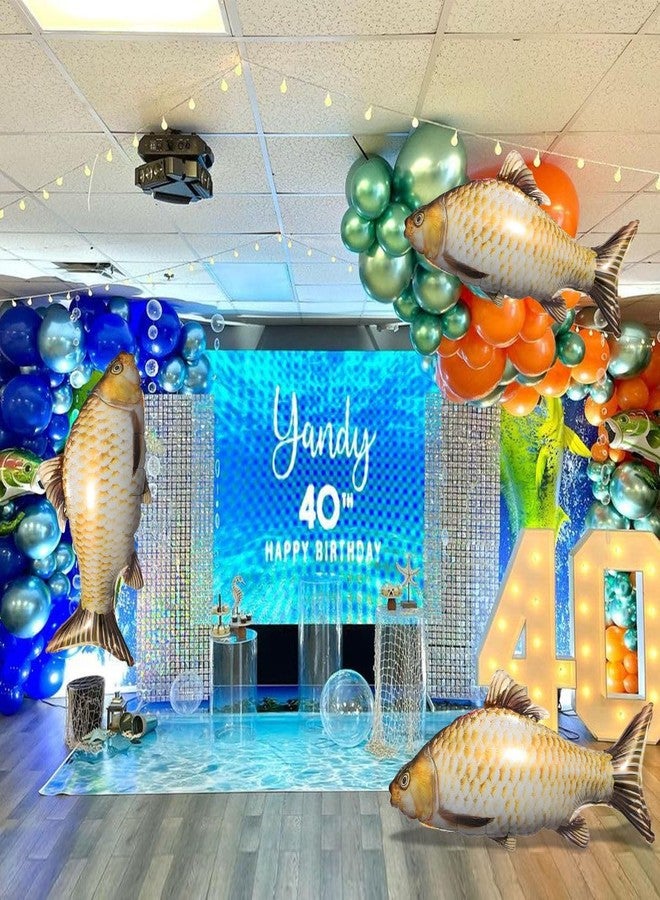 OULUN 6 Pcs Fish Balloons Gone Fishing Party Decorations Fishing Balloons Fishing Party Supplies Fishing Theme Birthday Party Decorations Balloons - Image 3